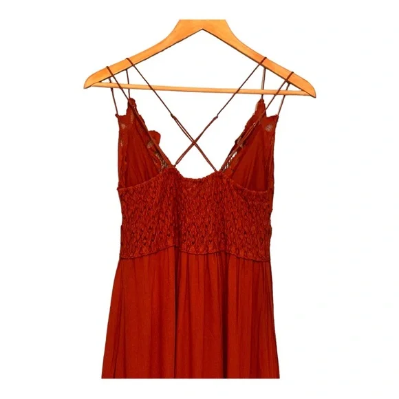 Free People Adelia Maxi Dress Rose Color Size Medium - Picture 6 of 10